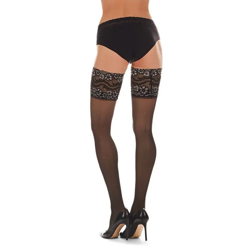 🦋B2G1🦋MeMOÍ LoveMoi French Lace Cuff Sheer Thigh Highs | Lov152 |